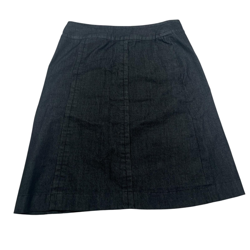 Sandro Sportswear Vintage Early 2000s A Line Skirt Double Breasted Black Sz 8 - Picture 7 of 8